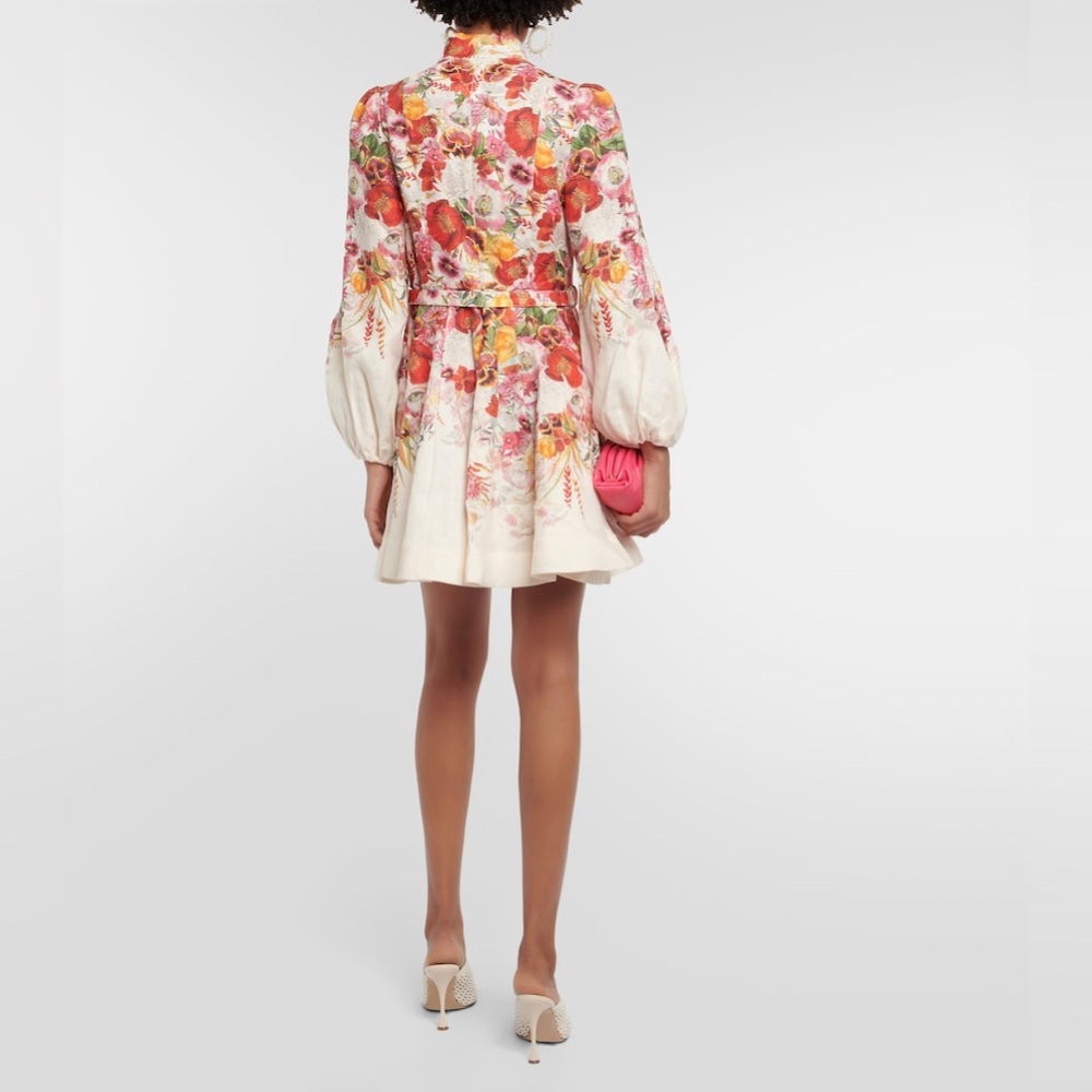 ❌SOLD OUT❌Zimmermann Fliral Linen Dress Size 1 - Picture 3 of 12